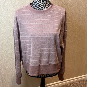 Buckle Black Mauve Striped Sweater